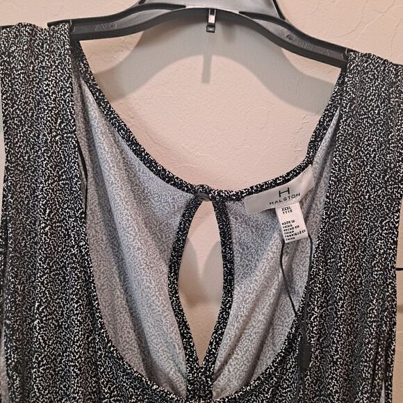 H by Halston Womens XXXL Jet Set Jersey Knit Wide Leg Crop Jumpsuit NWT … - Picture 3 of 10